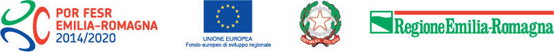 Loghi Por Fesr, Unione Europea, Repubblica italiana e Regione Emilia-Romagna